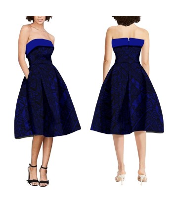 Robe cocktail Ana noir/bleu en ligne