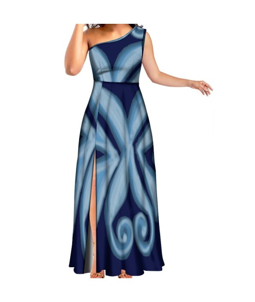 Robe Maileï bicolore bleu soldes