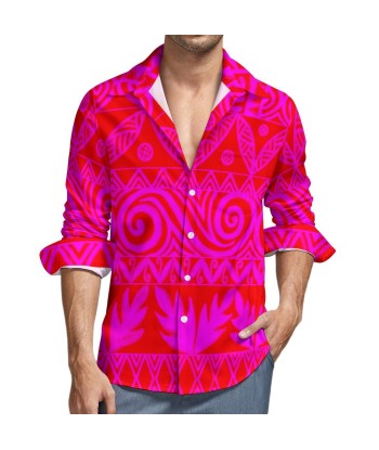 Chemise Aloisio blanc imprimé rouge fluo shop