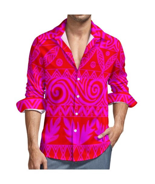 Chemise Aloisio blanc imprimé rouge fluo shop