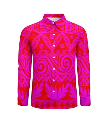 Chemise Aloisio blanc imprimé rouge fluo shop