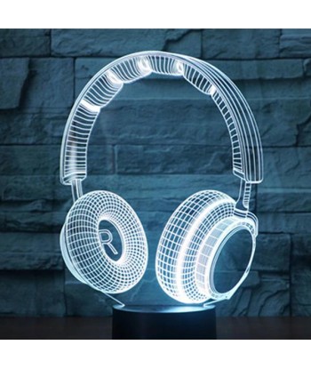 3D Lamp Headset Music en stock