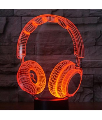 3D Lamp Headset Music en stock