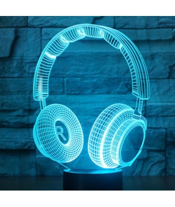 3D Lamp Headset Music en stock