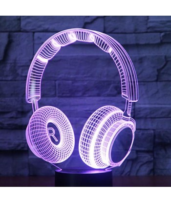 3D Lamp Headset Music en stock