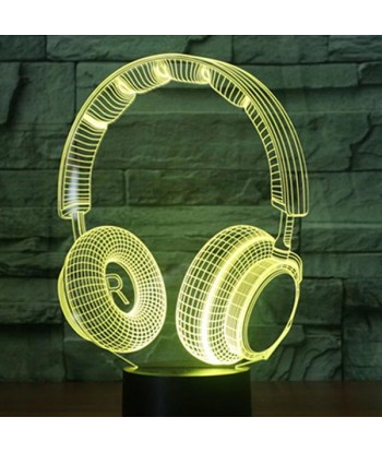 3D Lamp Headset Music en stock