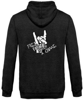 Free party is not a crime - Back Design - Unisex Hoodie une grave pollution 