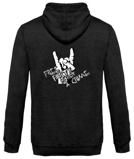 Free party is not a crime - Back Design - Unisex Hoodie une grave pollution 