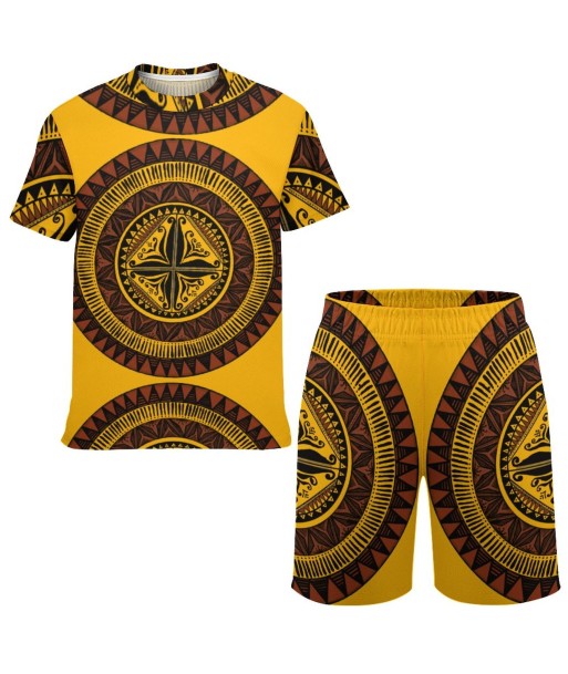 Ensemble T-shirt et short enfant gatu jaune de pas cher