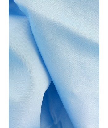 Chemise en satin de coton bleu ciel col français online