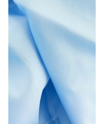 Chemise bleu ciel col et poignets mousquetaires blancs shop