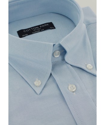 Chemise classique col bouton oxford bleu ciel de la marque