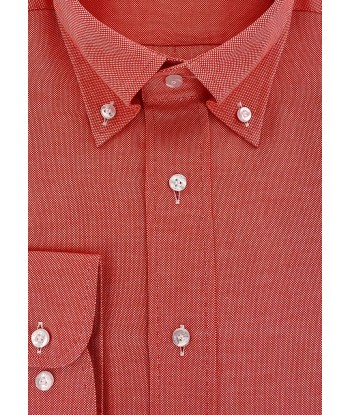 Chemise classique col bouton oxford  rouge ou a consommer sur place