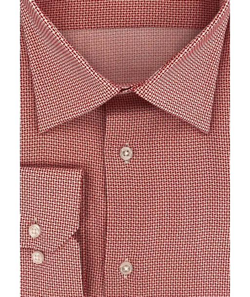 Chemise classique rouge à motif tangram Découvrez la collection