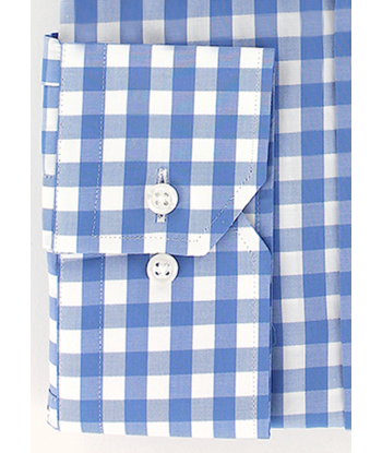 Chemise classique vichy bleu la livraison gratuite