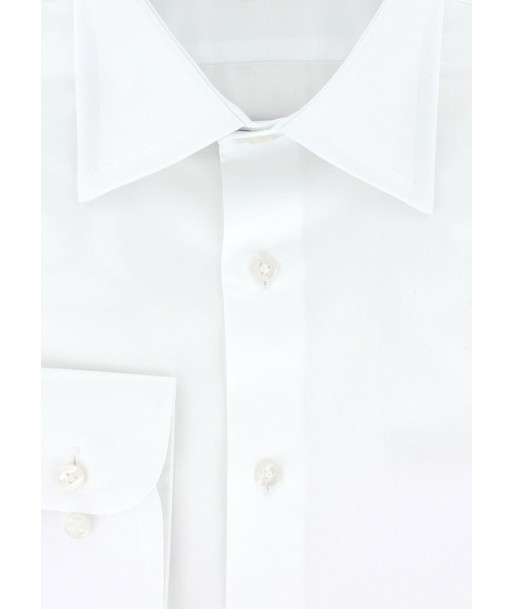 Chemise blanche en twill double retors pas chere