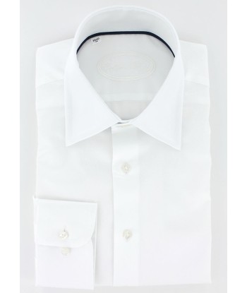 Chemise blanche en twill double retors pas chere