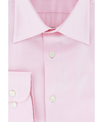 Chemise rose en twill double retors shop