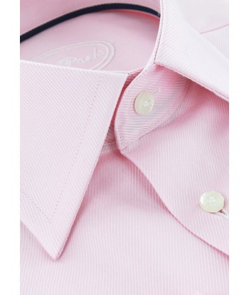 Chemise rose en twill double retors shop