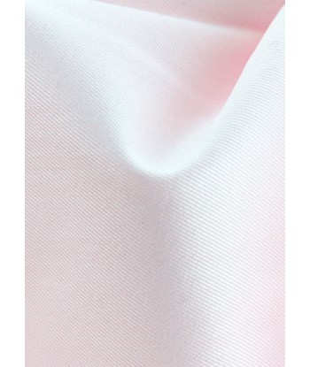 Chemise en twill rose col et poignets mousquetaires blancs Amélioration de cerveau avec