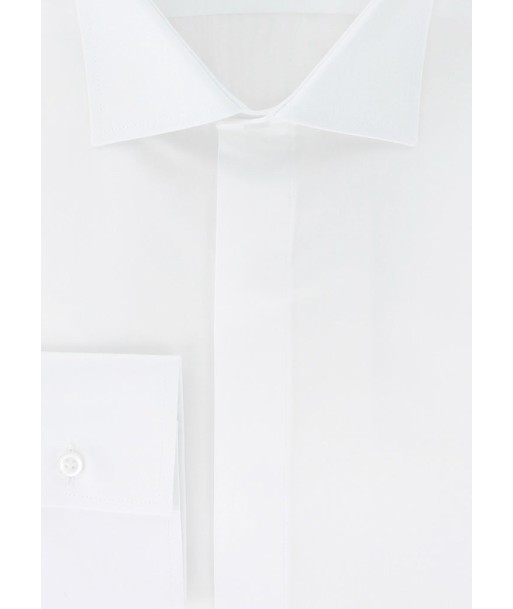 Chemise classique blanche gorge cachée Venez acheter