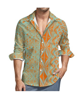 Chemise mata orange imprimée gatu Paris Déstockage Promo