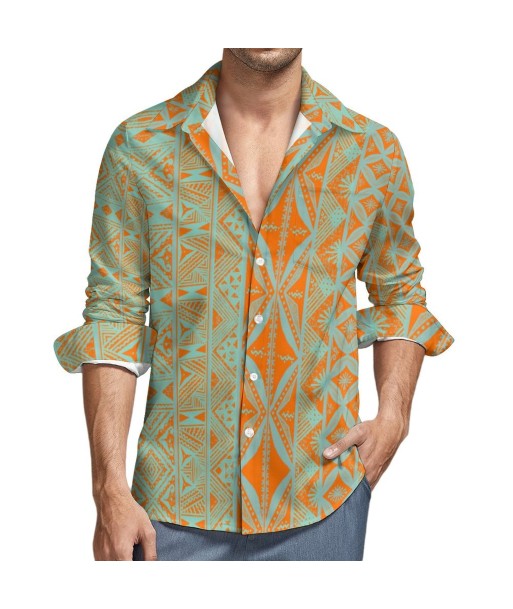 Chemise mata orange imprimée gatu Paris Déstockage Promo