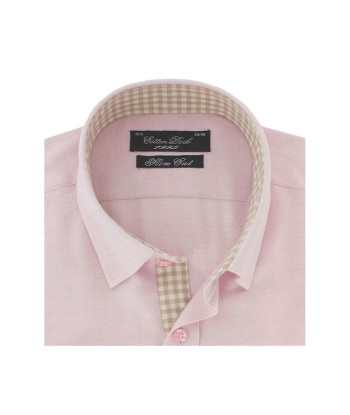 Chemise cintrée chevron rose touché cachemire Vous souhaitez 