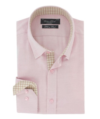 Chemise cintrée chevron rose touché cachemire Vous souhaitez 