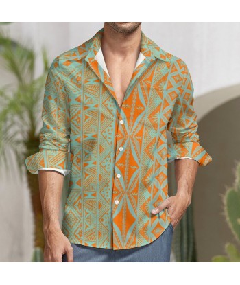 Chemise mata orange imprimée gatu Paris Déstockage Promo