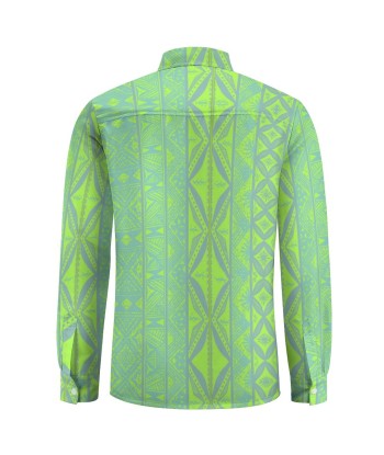 Chemise mata vert fluo imprimée gatu de technologie