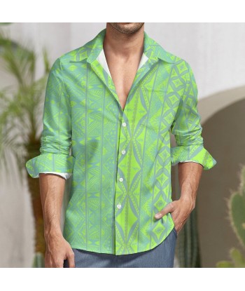 Chemise mata vert fluo imprimée gatu de technologie