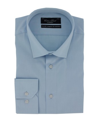 Chemise grande longueur de manche bleu ciel ouvre sa boutique