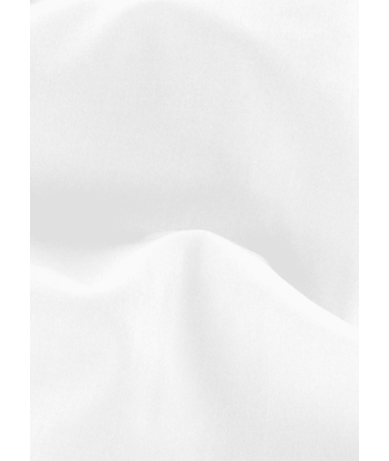 Chemise coupe cintrée col inversé en satin de coton blanc acheter en ligne