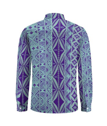 Chemise mata violet imprimée gatu Paris Déstockage Promo