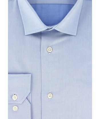 Chemise cintrée en twill bleu ciel Jusqu'à 80% De Réduction