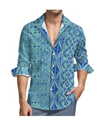 Chemise mata bleu imprimée gatu de la marque