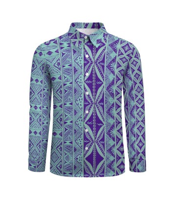 Chemise mata violet imprimée gatu Paris Déstockage Promo