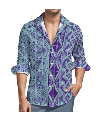 Chemise mata violet imprimée gatu Paris Déstockage Promo