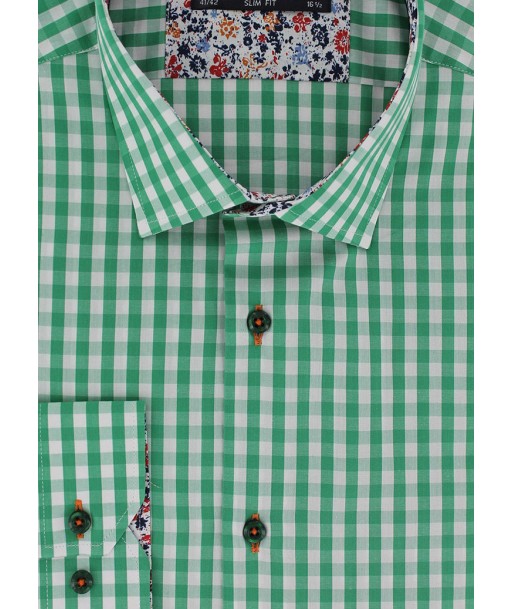 Chemise cintrée vichy vert vente chaude votre 