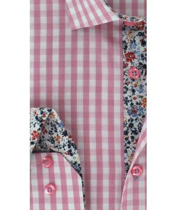 Chemise cintrée vichy rose Par le système avancé 