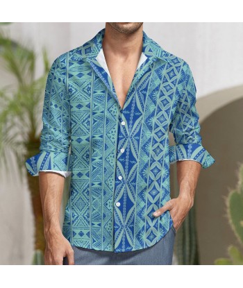 Chemise mata bleu imprimée gatu de la marque