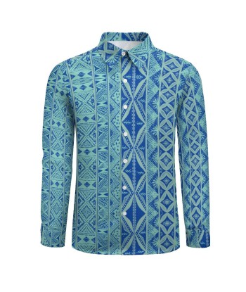 Chemise mata bleu imprimée gatu de la marque