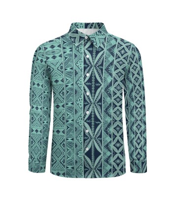 Chemise mata fond bleu imprimée gatu Jusqu'à 80% De Réduction