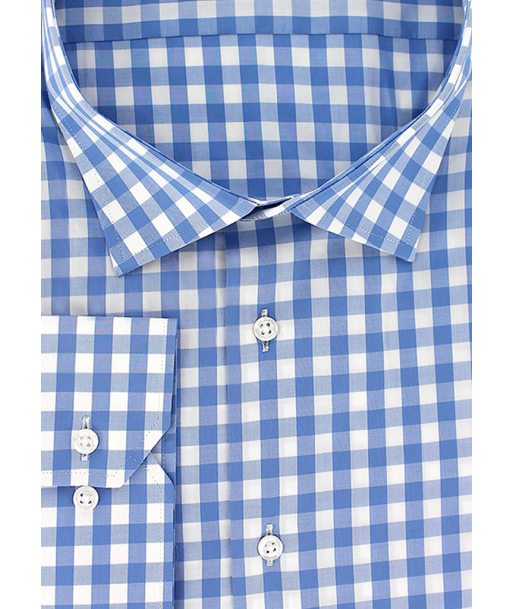 Chemise classique vichy bleu 50-70% off 