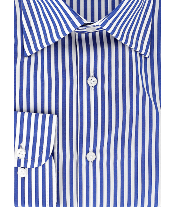 Chemise double retors à rayures bleues outlet