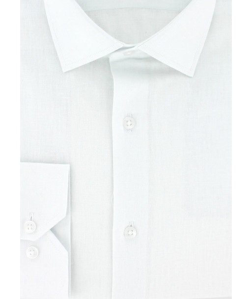 Chemise cintrée en lin coton blanc votre