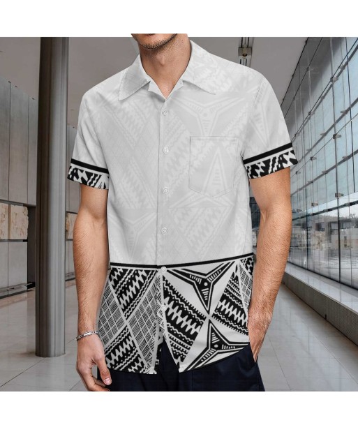 Chemise hévi blanc imprimée gatu noir france