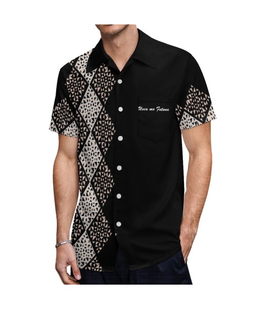 Chemise hévi noir imprimée sur le site 