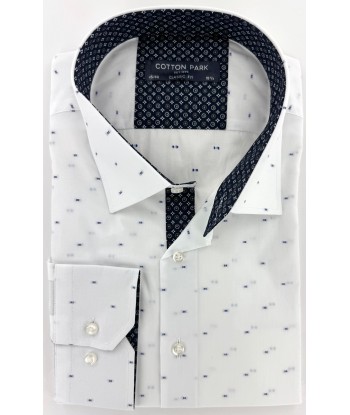 Chemise cintrée blanche fils coupés commande en ligne